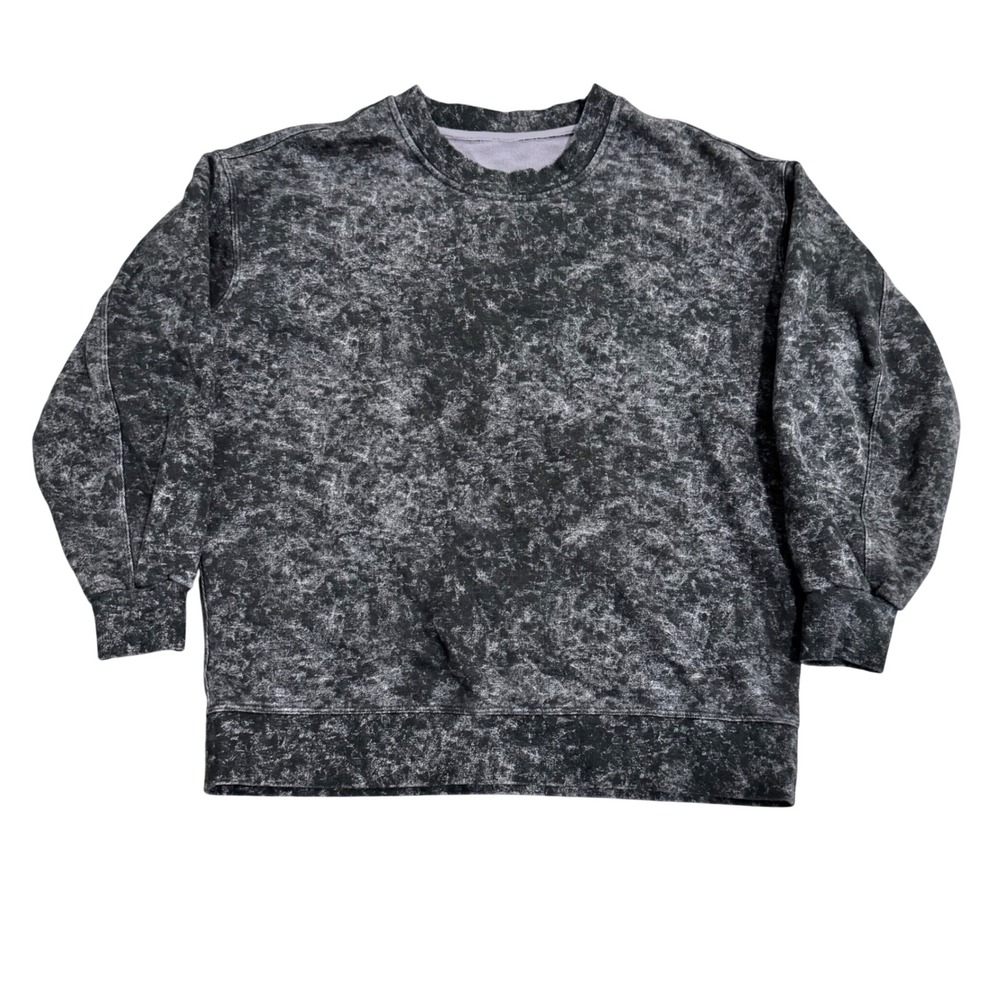 Lululemon Acid Wash Crewneck Sweatshirt Black Purple Women's M/L‎